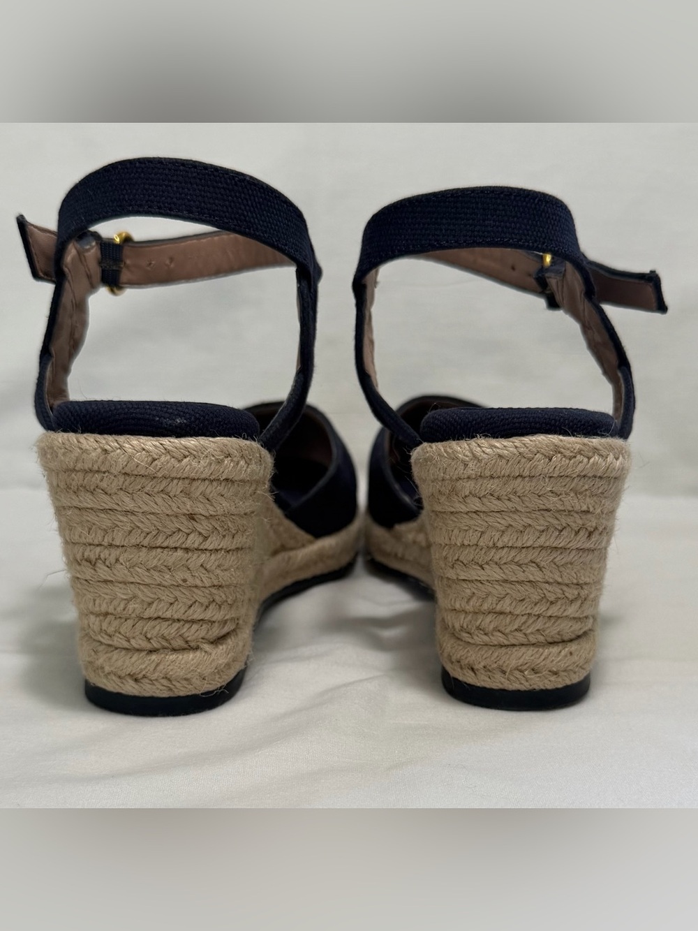 Cole Haan Navy Espadrille Wedge Sandals Size 6B | W2909 - Picture 3 of 8
